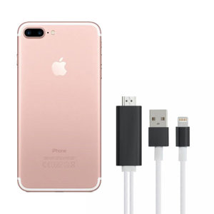 Aquarius 1080p HDMI Adapter with USB-A and Lightning - For iPhone 7 Plus