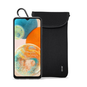 Olixar Neoprene Black Pouch with Card Slot - For Samsung Galaxy A24