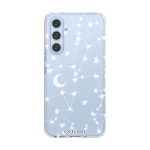 LoveCases White Stars and Moon Gel Case - For Samsung Galaxy A54