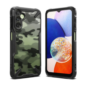 Ringke Fusion X Design Camo Black Tough Case - For Samsung Galaxy A14