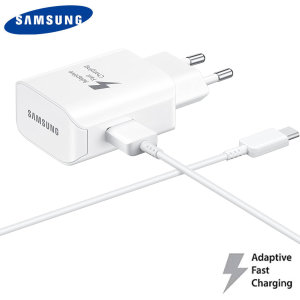 Official Samsung White Adaptive EU Fast Mains Charger & USB-C Cable - For Samsung Galaxy S23