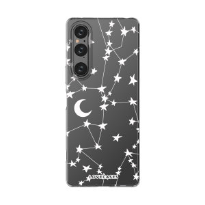 LoveCases White Stars And Moons Gel Case - For Sony Xperia 1 V