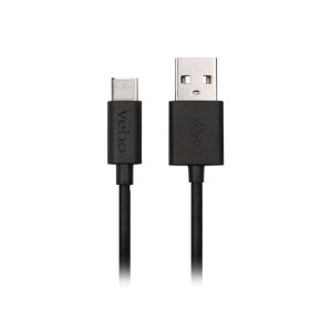Veho Black USB-A to USB-C 20cm Charge and Sync Cable