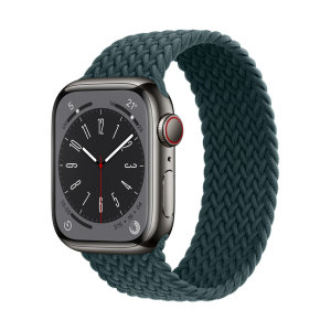 Olixar Green Medium Braided Solo Loop - Apple Watch Series SE 44mm