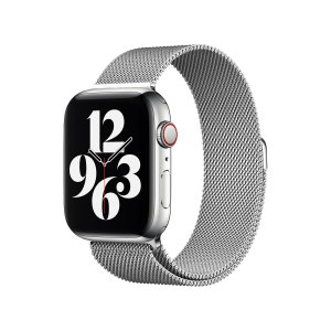 Official Apple Silver Milanese Loop (Size S) - For Apple Watch SE 40mm