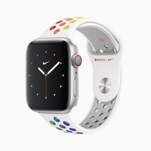 Official Apple Pride Edition Nike Sport Band (Size L) - For Apple Watch SE 2022 44mm