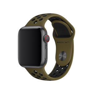 Official Apple Olive Flak Nike Sport Band (Size S) - For Apple Watch Series 4 40mm