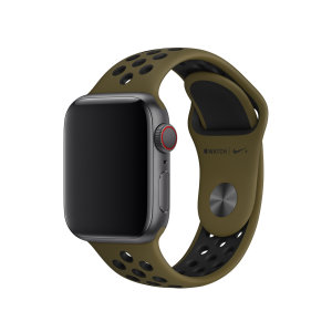 Official Apple Olive Flak Nike Sport Band (Size S) - For Apple Watch SE 40mm