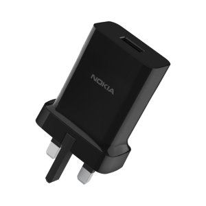 Nokia 18W Black USB-A Super Fast UK Wall Charger