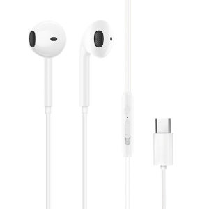Dudao White 1.2m In-Ear USB-C Wired Headphones