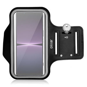 Olixar Black Running and Fitness Armband Holder - For Sony Xperia 1 V