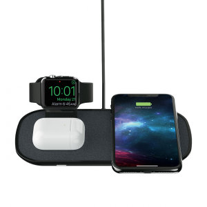 Mophie Black 3-in-1 Fast Wireless Charger Pad & UK Plug - For iPhone 14 Pro