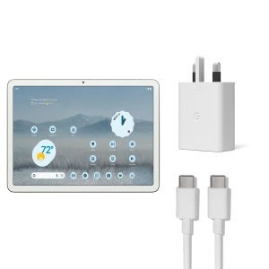 Official Google White 30W USB-C Fast Charger and Cable UK - For Google Pixel Tablet