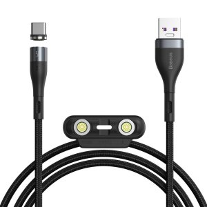 Baseus 3-in-1 Magnetic USB-A To USB-C/Micro-USB/Lightning 1m Cable - For iPhone 14 Plus
