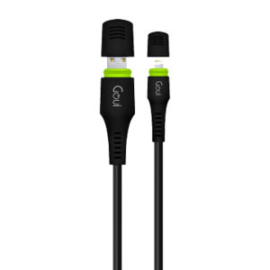 Goui Black Waterproof 1.5m USB to Lightning Charge and Sync Cable - For iPhone 14 Pro Max