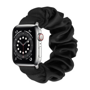 Lovecases Black Satin Scrunchie Strap - For Apple Watch SE 2020 44mm