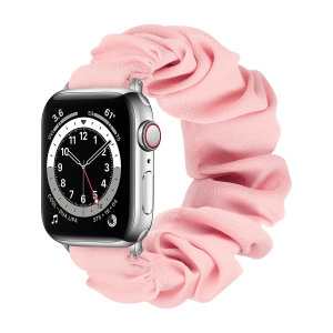 Lovecases Pink Satin Scrunchie Strap - For Apple Watch Series 6 44mm