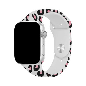Lovecases Colourful Leopard Silicone Strap - For Apple Watch SE 2022 40mm
