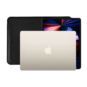 Olixar Black Leather-Style Sleeve - For Devices Up To 13"