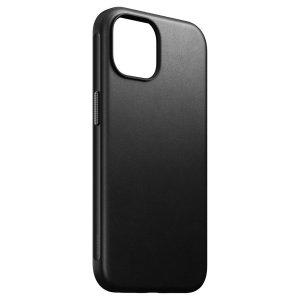 Nomad Leather Modern Black Protective Case - For iPhone 15