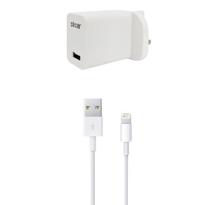 Olixar USB-A Fast Charger & 2m USB-A to Lighting Charge & Sync Cable - For iPhone 12 mini
