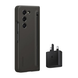 Official Samsung Starter Pack: Slim S Pen Case & Super Fast 25W UK Mains Charger - For Samsung Galaxy Z Fold 5