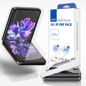 Whitestone Dome 2 Pack Inner Film Screen Protectors & Front EZ Tempered Glass Screen Protector - For Samsung Galaxy Z Flip5