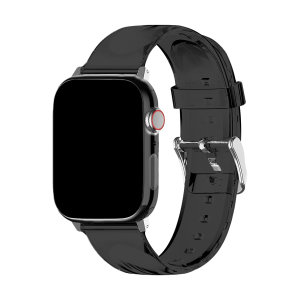 LoveCases Black Gel Strap and Protective Case - For Apple Watch Series 7 45mm