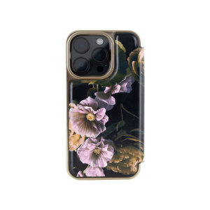 Ted Baker Paper Flowers Mirror Folio Case - For iPhone 14 Pro Max