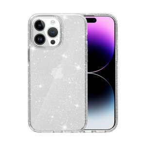 Olixar Clear Glitter Tough Case - For iPhone 15 Pro Max