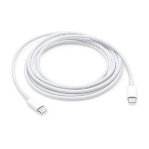 Official Apple White USB-C to USB-C Charge and Sync 2m Cable - For iPhone 15 Pro