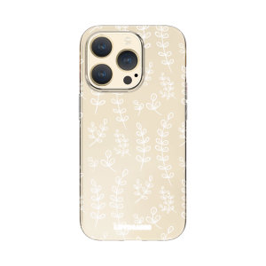 LoveCases White Botanical Gel Case - For iPhone 15 Pro