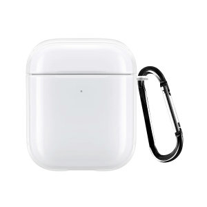Olixar Protective 100% Clear Case & Carabiner - For AirPods 1 and 2nd Gen