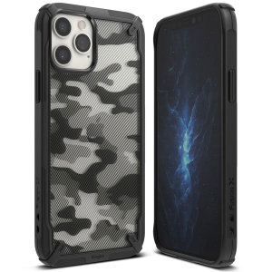 Ringke Fusion X Protective Camo Black Case - For iPhone 15 Pro