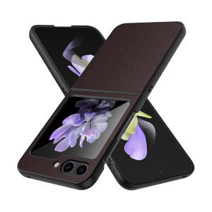 Olixar Leather-Style Brown Case - For Samsung Galaxy Z Flip5