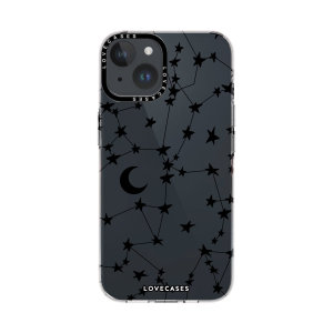 LoveCases Black Stars And Moons Premium Case - For iPhone 15 Plus