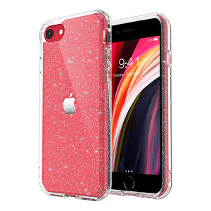Olixar Clear Glitter Tough Case - For iPhone SE 2020