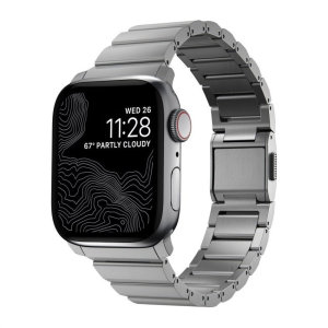 Nomad Silver Titanium Band - For Apple Watch Series 7 41mm