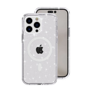 Olixar MagSafe Clear Glitter Tough Case - For iPhone 15 Pro