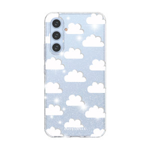 LoveCases White Cloudy Glitter Case - For Samsung Galaxy A54