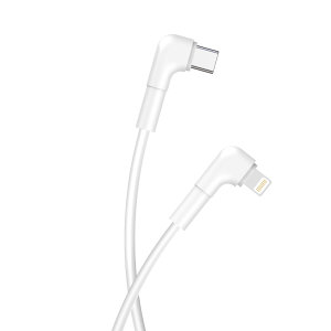 Maxlife 1m USB-C to Lightning Right Angled Charge and Sync Cable - For iPhones