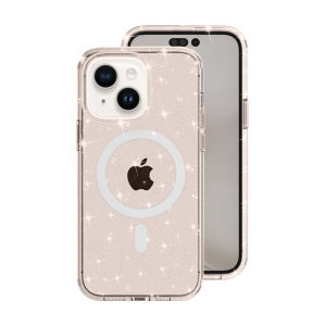 Olixar MagSafe Gold Glitter Tough Case - For iPhone 15