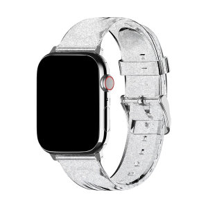 LoveCases Silver Glitter Gel Watch Straps - For Apple Watch Ultra 2