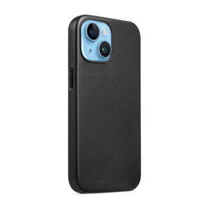 Olixar MagSafe Leather-Style Black Case - For iPhone 15