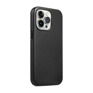 Olixar MagSafe Leather-Style Black Case - For iPhone 15 Pro