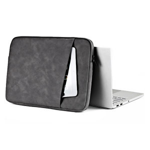 Olixar Universal 16" Gunmetal Eco-Leather Laptop & Tablet Sleeve