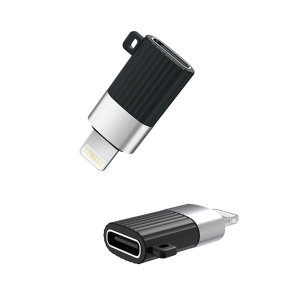 XO Black USB-C to Lightning Adapter