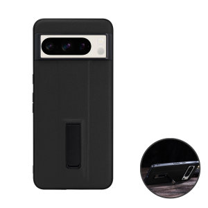 Olixar Black Eco-Leather Stand Case - For Google Pixel 8 Pro