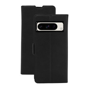 Olixar Black Eco-Leather Wallet Stand Case - For Google Pixel 8 Pro
