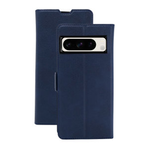 Olixar Navy Eco-Leather Wallet Stand Case - For Google Pixel 8 Pro